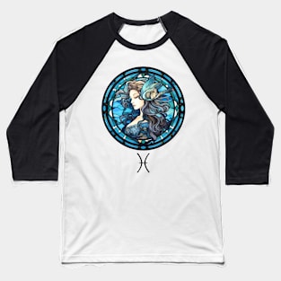 Stained Glass Pisces Baseball T-Shirt